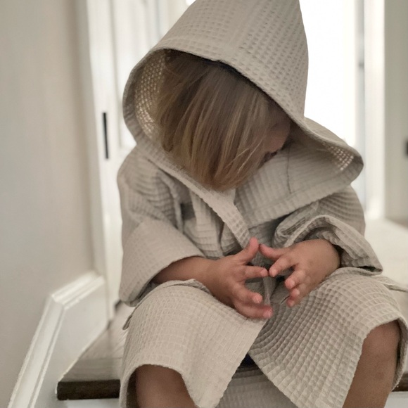Kids Waffle Robe - Picture 2 of 6